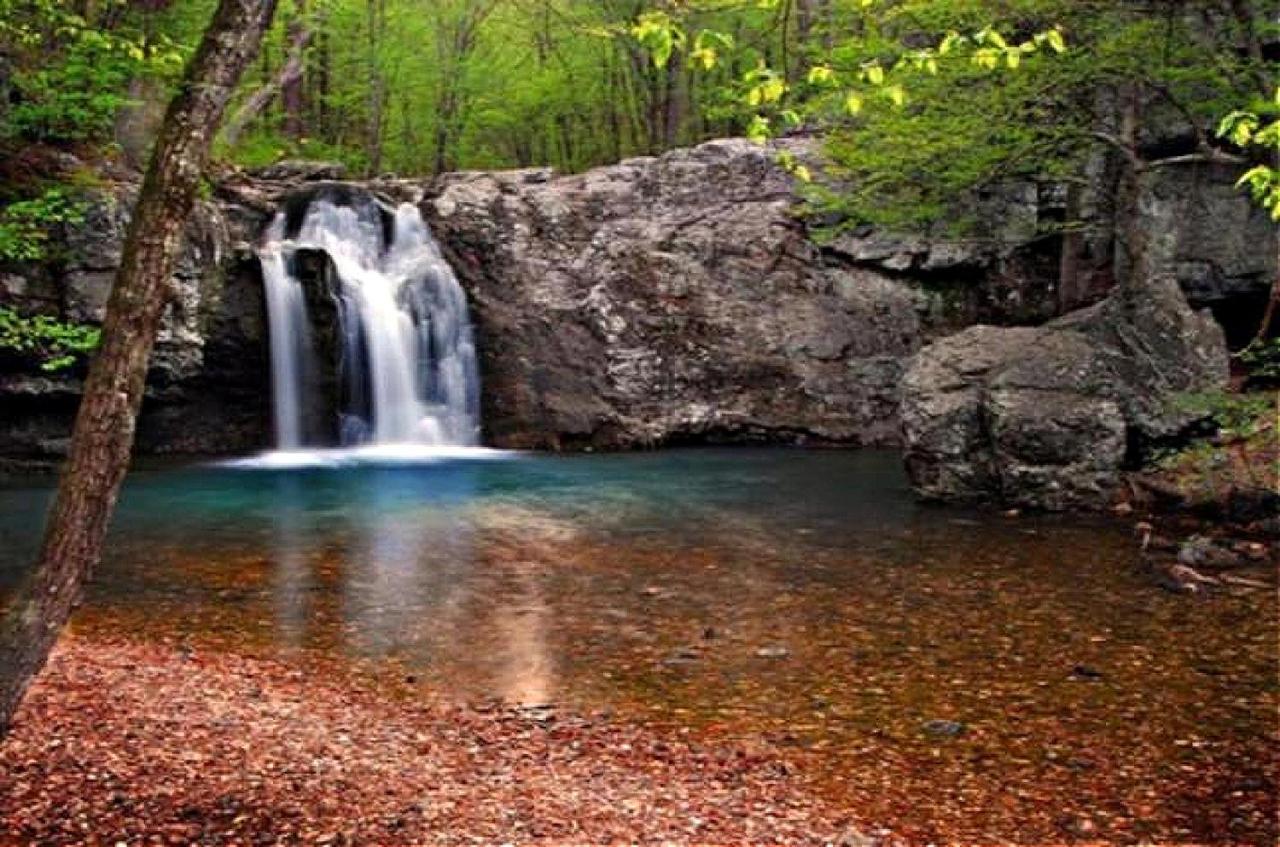 Secluded Home With Mini Waterfall And A Creek In ฮอตสปริงส์ ภายนอก รูปภาพ